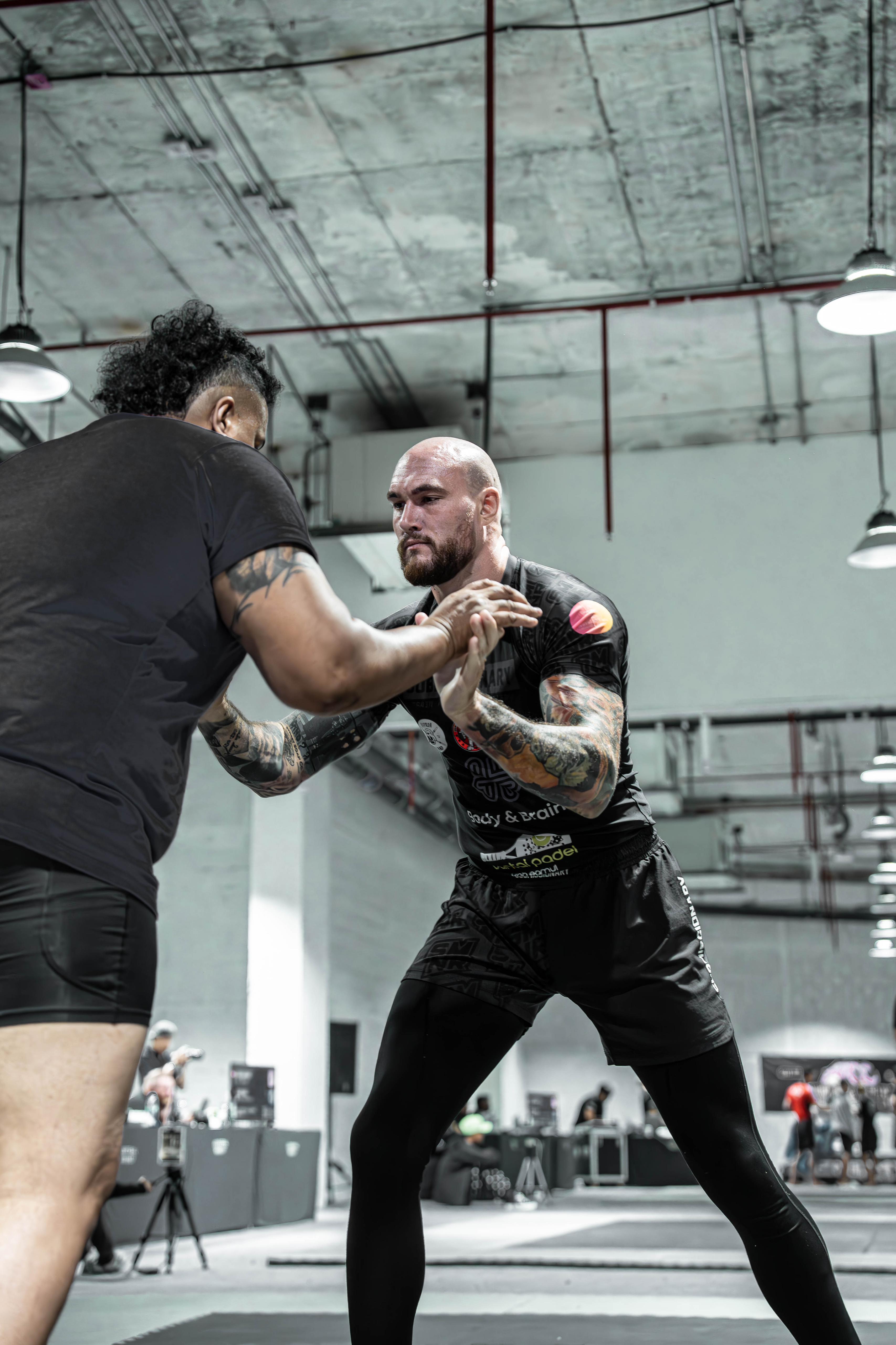 Grapplers competing at an event