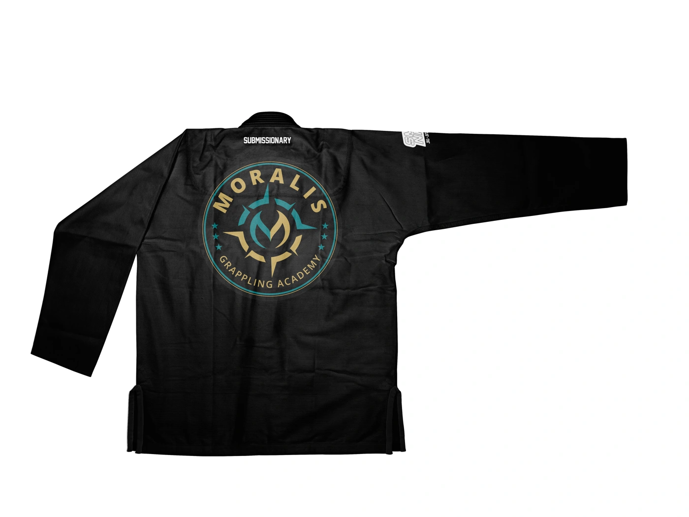 Moralis Grappling Academy gi — back custom uniform design